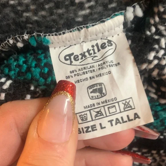 Men's Teal and Black Striped hoodie NWOT - Picture 2 of 3